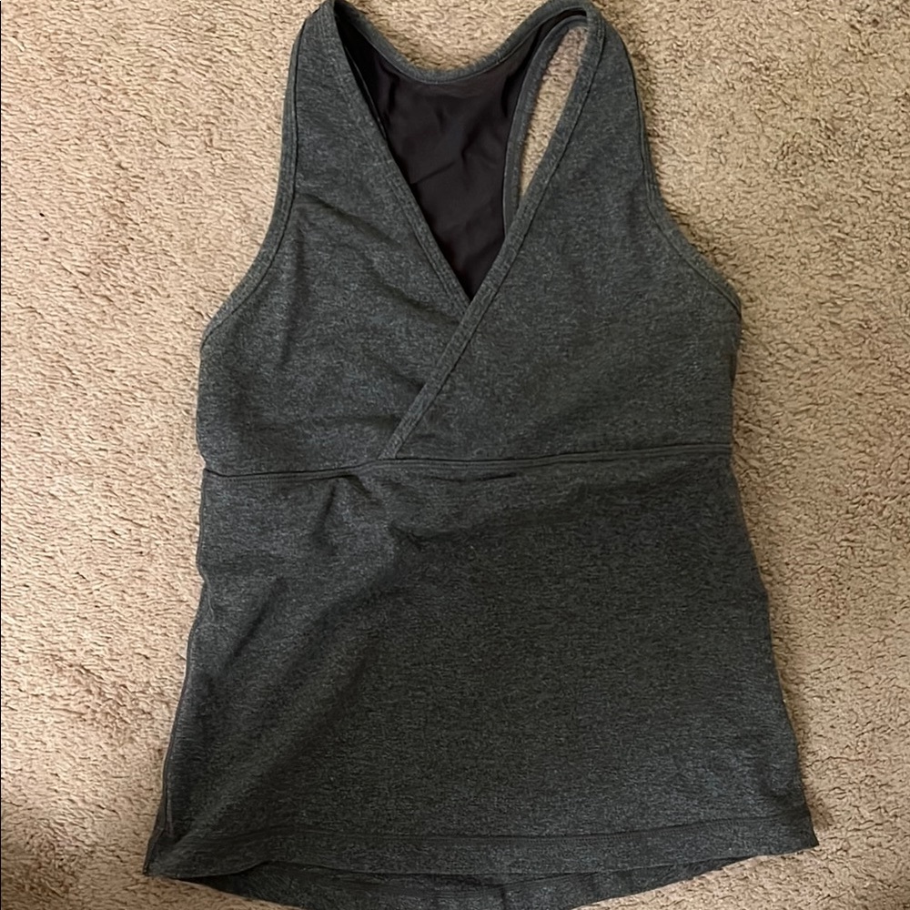 Lululemon Gray Wrap Tank Top